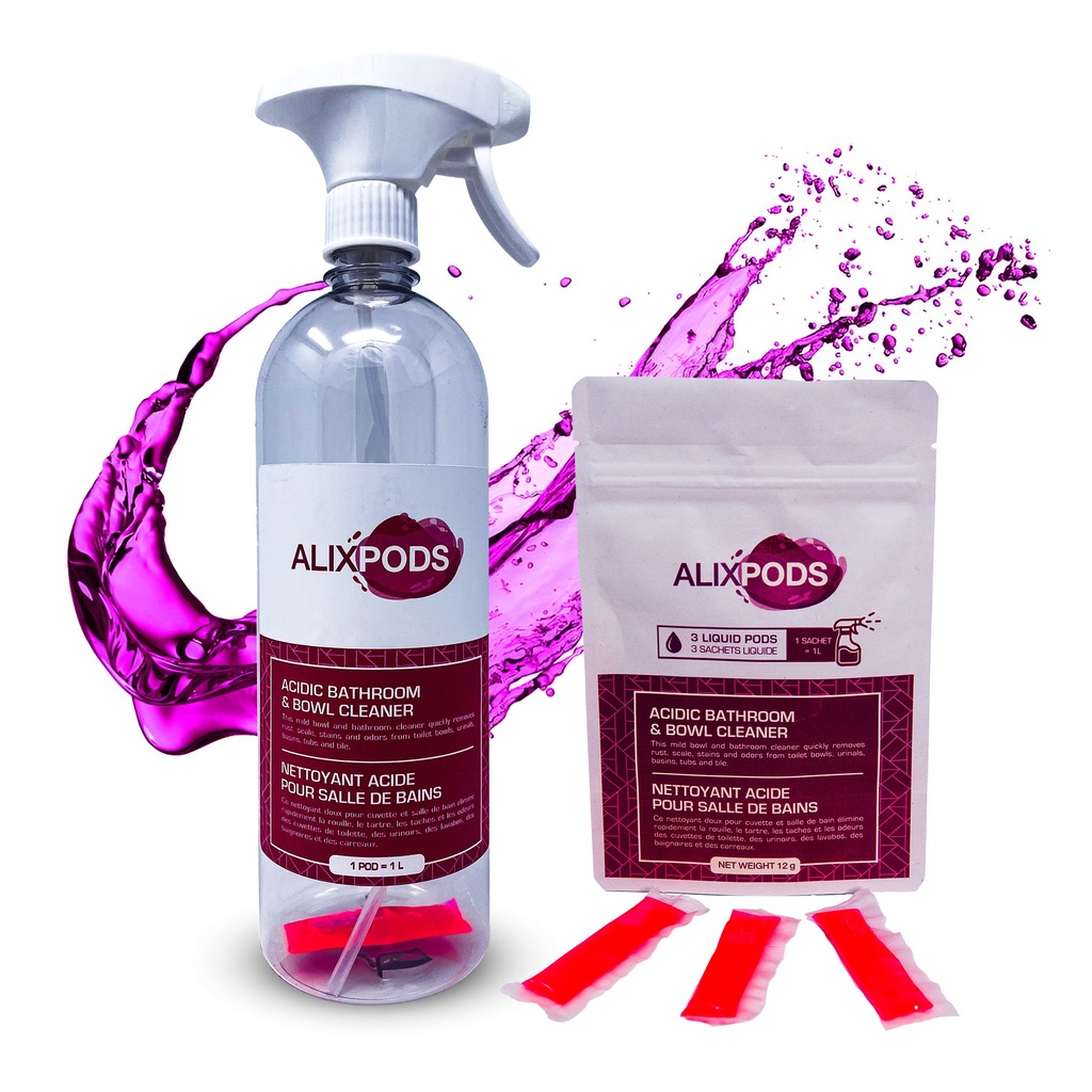 Paquet Kit Démarrage Pour Nettoyant Acide Pour Salle De Bains Et Toilettes AlixPods