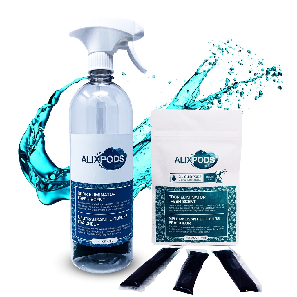 AlixPods Odor Eliminator Fresh Scent Starter Kit Bundle