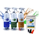 AlixPods TRIOPAC Glass Cleaner + Citrus Cleaner + Non Acid Bathroom Cleaner Starter Kit