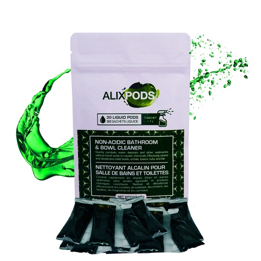AlixPods Non-Acid Bathroom & Bowl Cleaner - 30 Pods