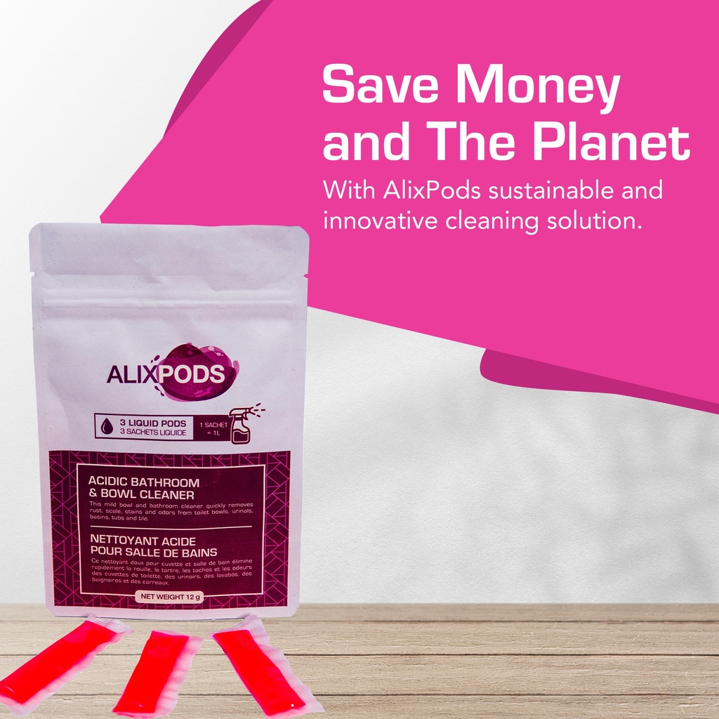 AlixPods Acidic Bathroom & Bowl Cleaner - 3 Pods