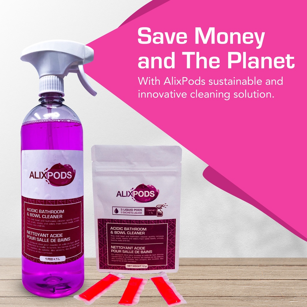 AlixPods Acidic Bathroom & Bowl Cleaner Starter Kit Bundle