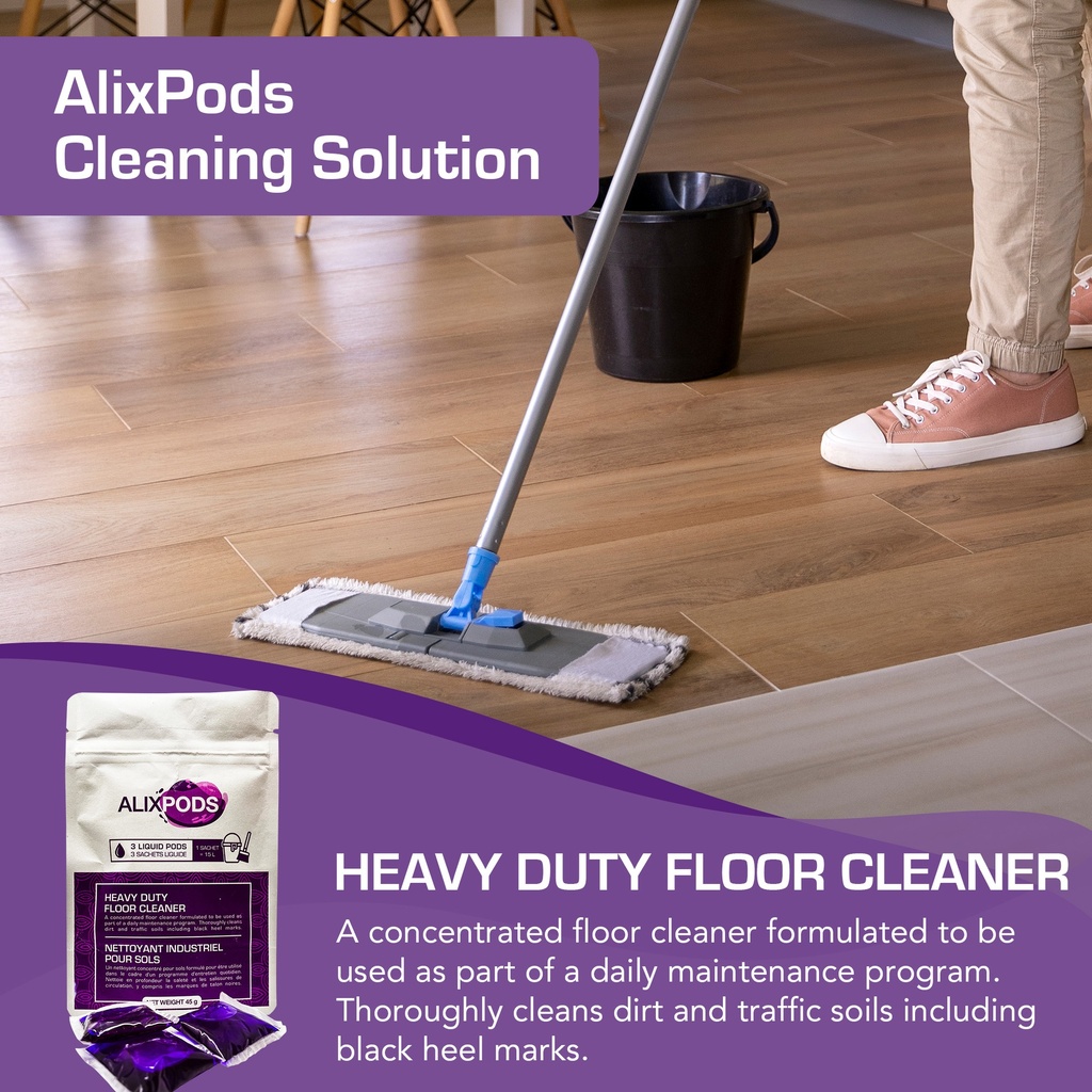 AlixPods Heavy Duty Floor Cleaner - 3 Pods