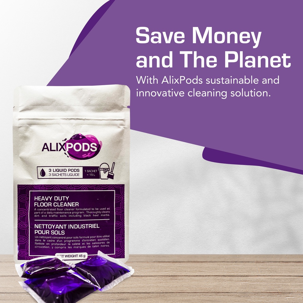 AlixPods Heavy Duty Floor Cleaner - 3 Pods