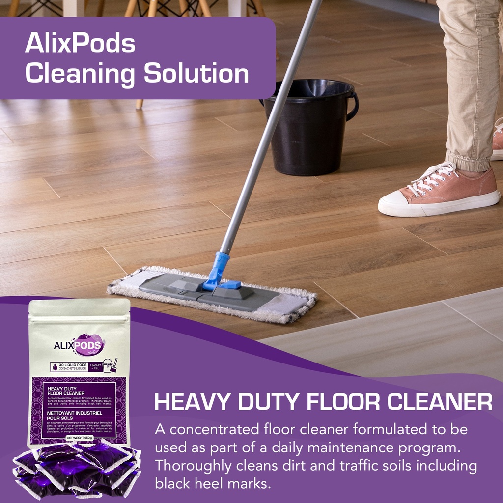 AlixPods Heavy Duty Floor Cleaner - 30 Pods