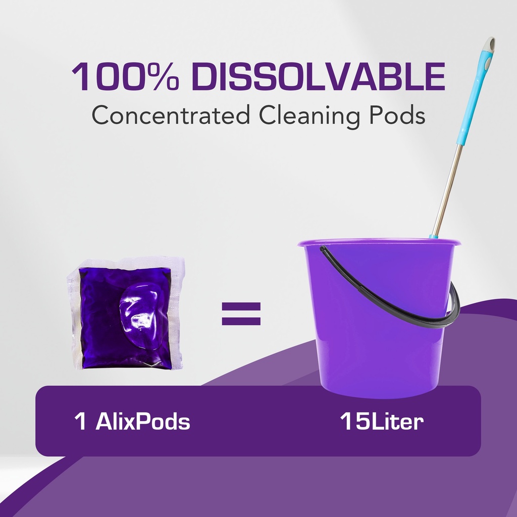 AlixPods Heavy Duty Floor Cleaner - 30 Pods