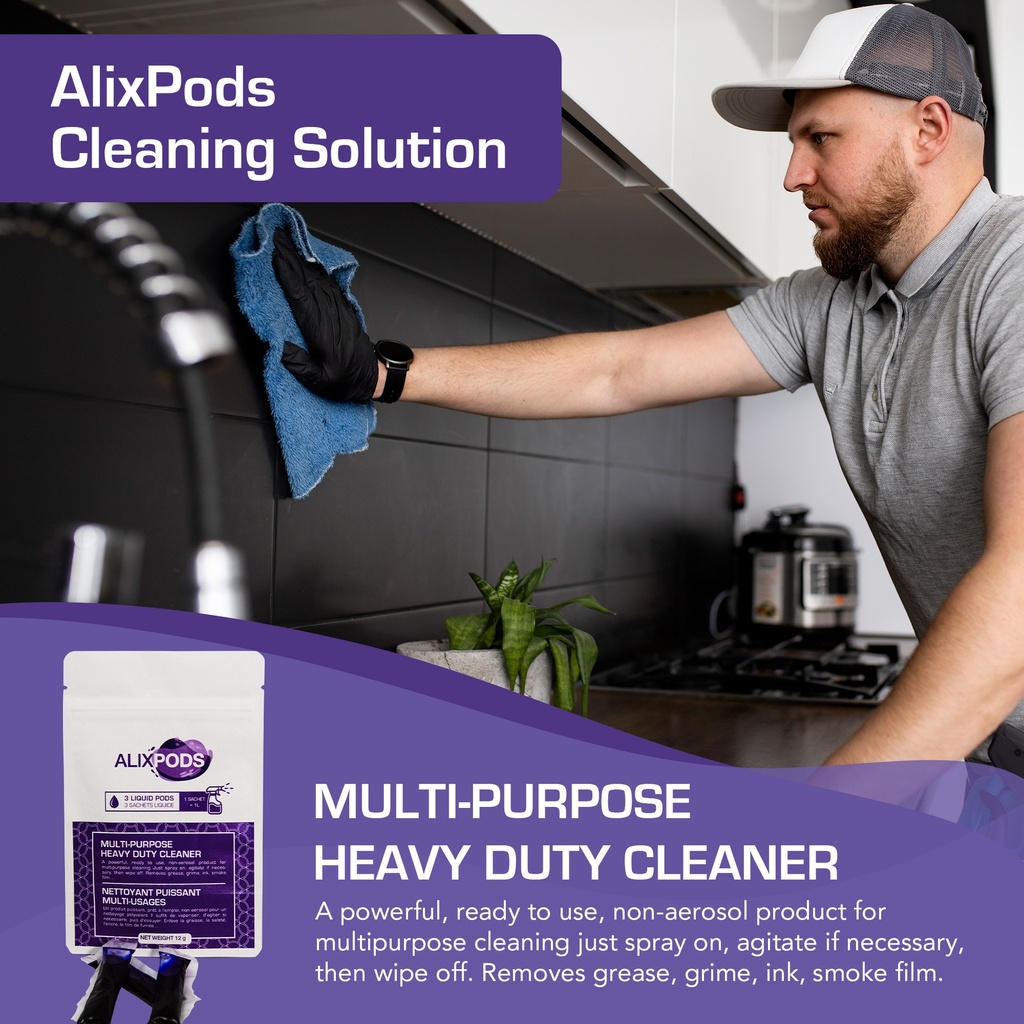AlixPods Multi-Purpose Heavy Duty Cleaner - 3 Pods