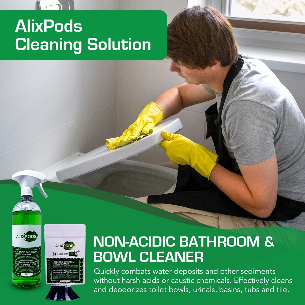 AlixPods Non-Acidic Bathroom and Bowl Cleaner Starter Kit Bundle
