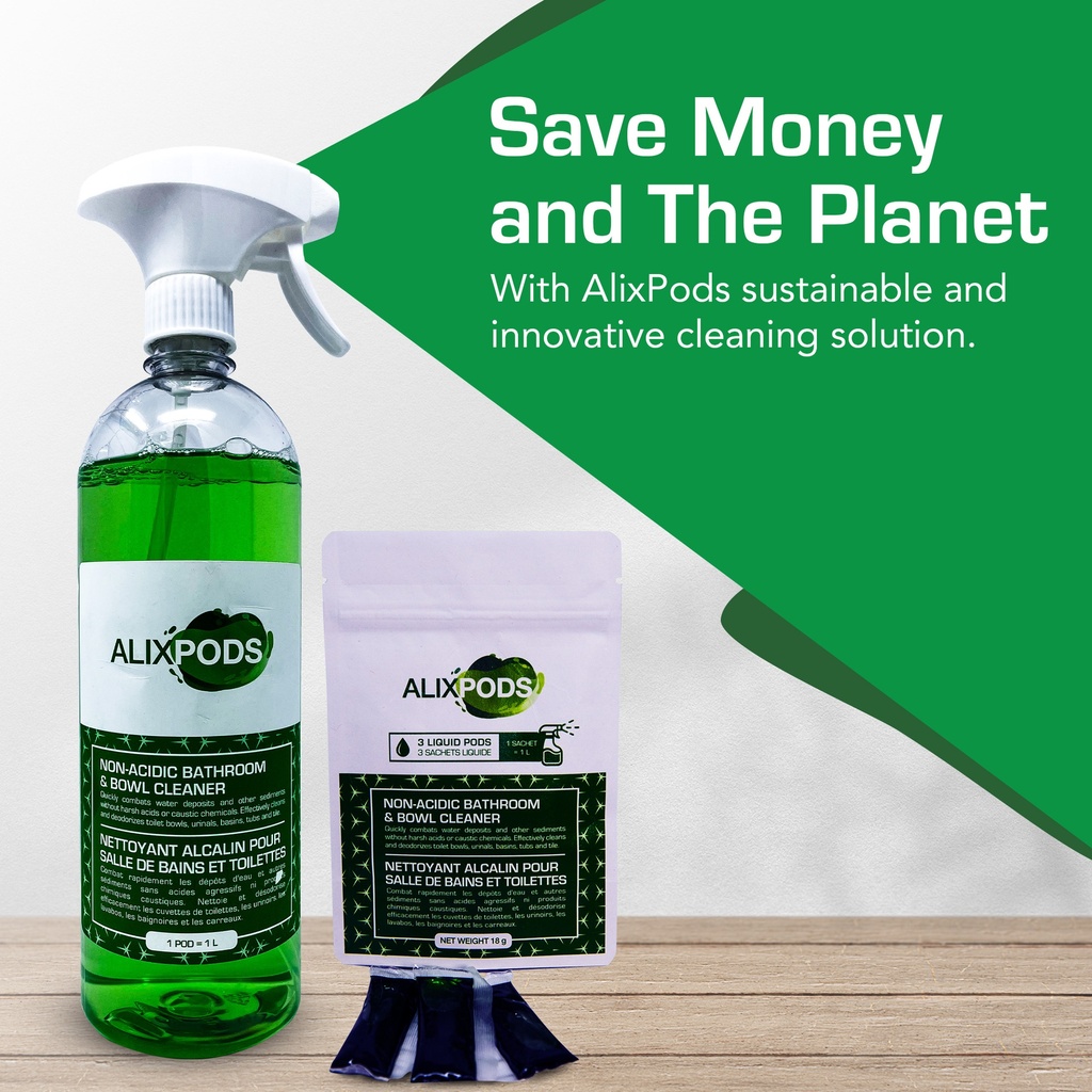 AlixPods Non-Acidic Bathroom and Bowl Cleaner Starter Kit Bundle