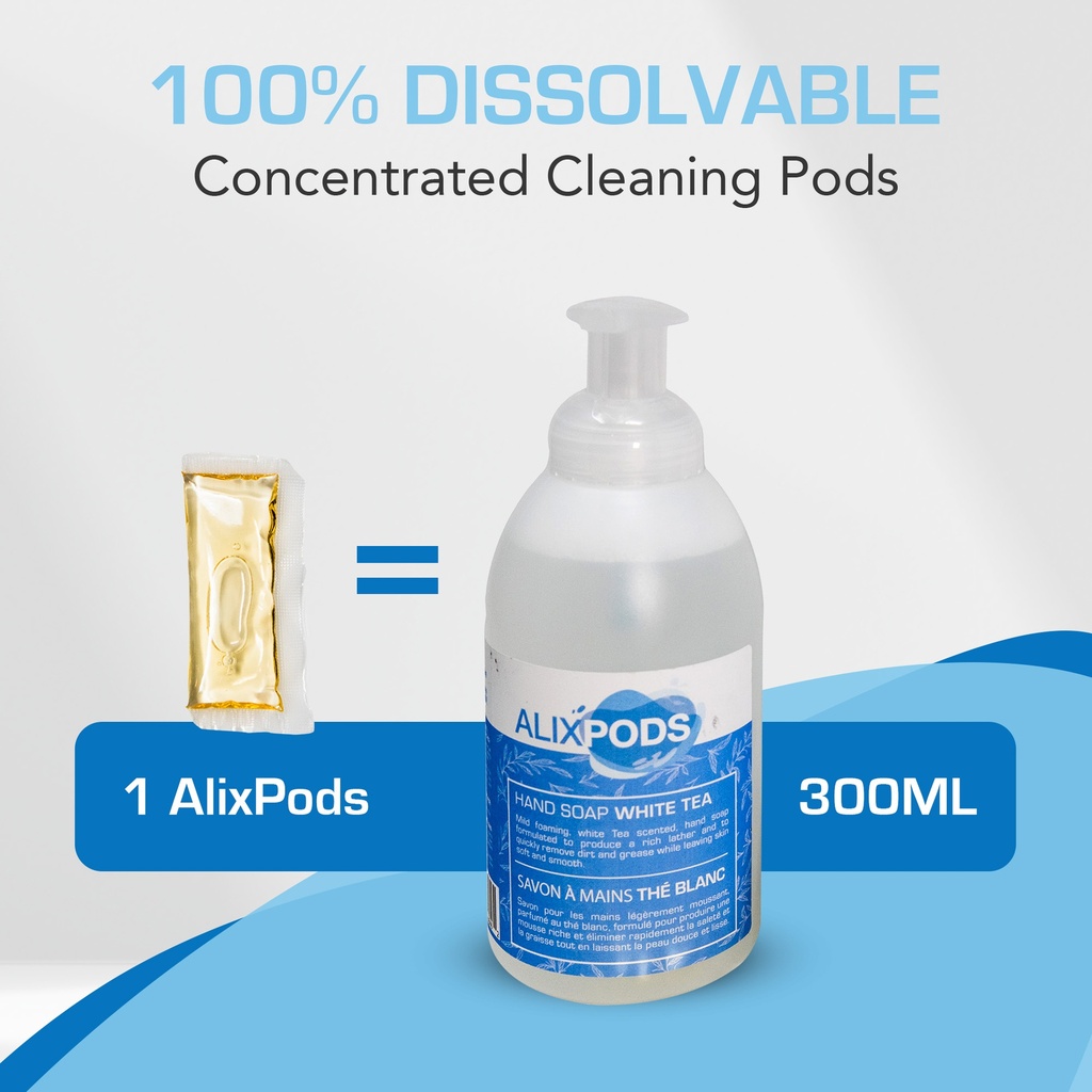 AlixPods Hand Soap White Tea - 100% Dissolvable30 Pods