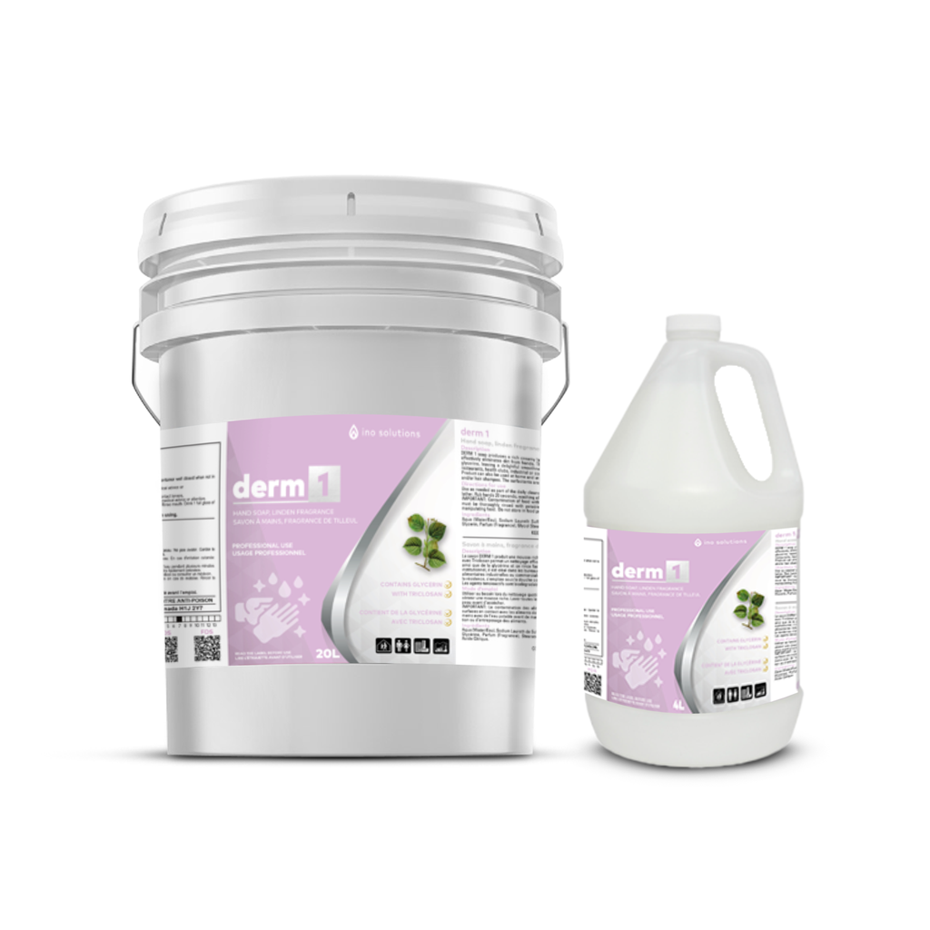 DERM 1 Savon liquide à mains antibactérien parfum tilleul 4 L