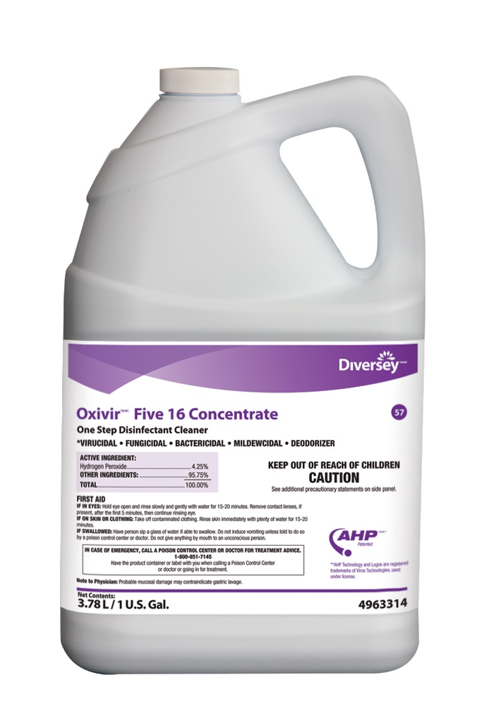 Oxivir® Five 16 One-Step Disinfectant Cleaner Concentrate – 5.68 L (1.5 gal)
