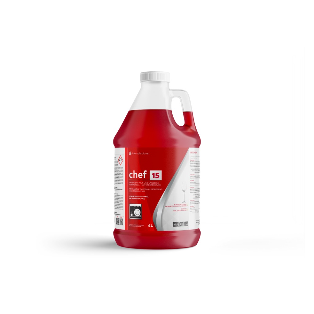 CHEF 15 Détergent pour lave-vaisselle commercial HT 4L