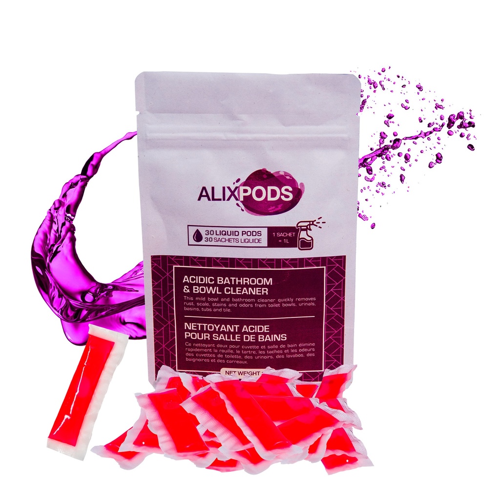 AlixPods Acidic Bathroom & Bowl Cleaner - 30 pods