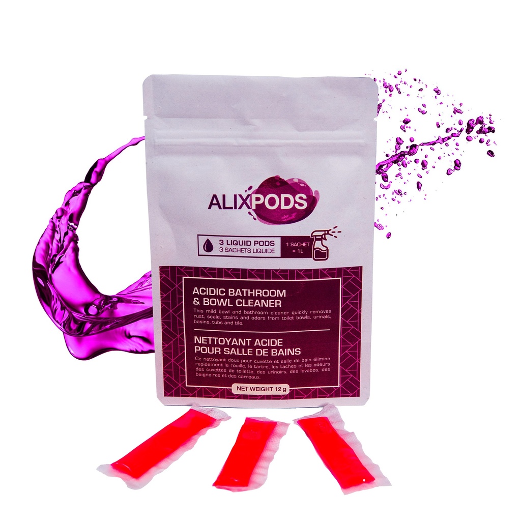 AlixPods Nettoyant Acide Pour Salle De Bains Et Toilettes - 3 Capsules
