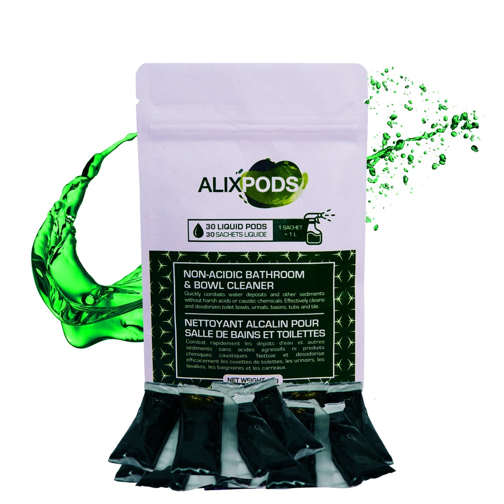 AlixPods Non-Acid Bathroom & Bowl Cleaner - 30 Pods