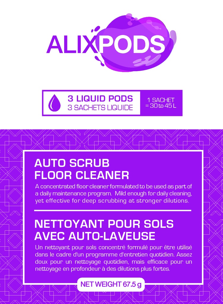 AlixPods Auto Scrub Floor Cleaner - 3 Pods