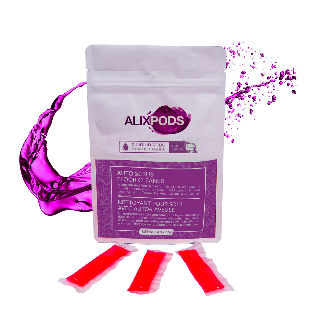 AlixPods Nettoyant Pour Sols Avec Auto Laveuse, Dissoudre Capsules Concentrée, 3 Capsules Concentrées Solubles
