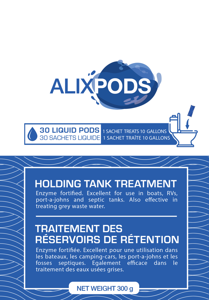 AlixPods Holding Tank Treatment 10 Gal / 40 L - 30 Pods