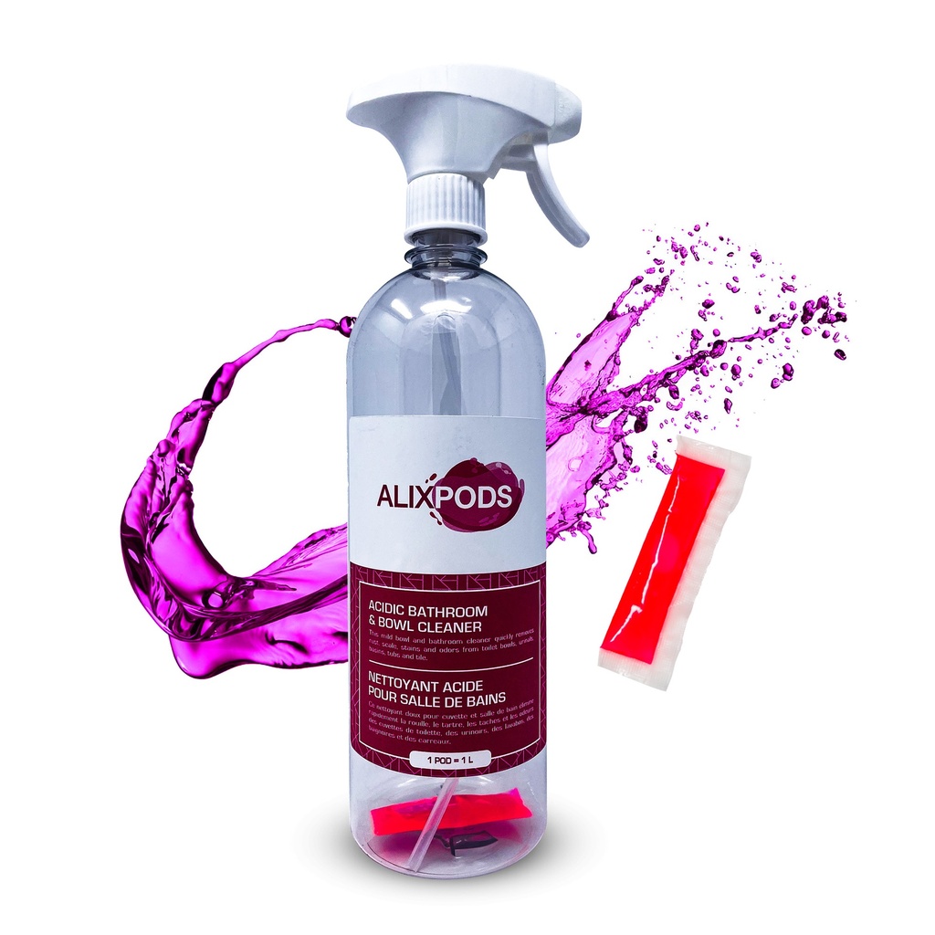 AlixPods Kit Démarrage Pour Nettoyant Acide Pour Salle De Bains Et Toilettes