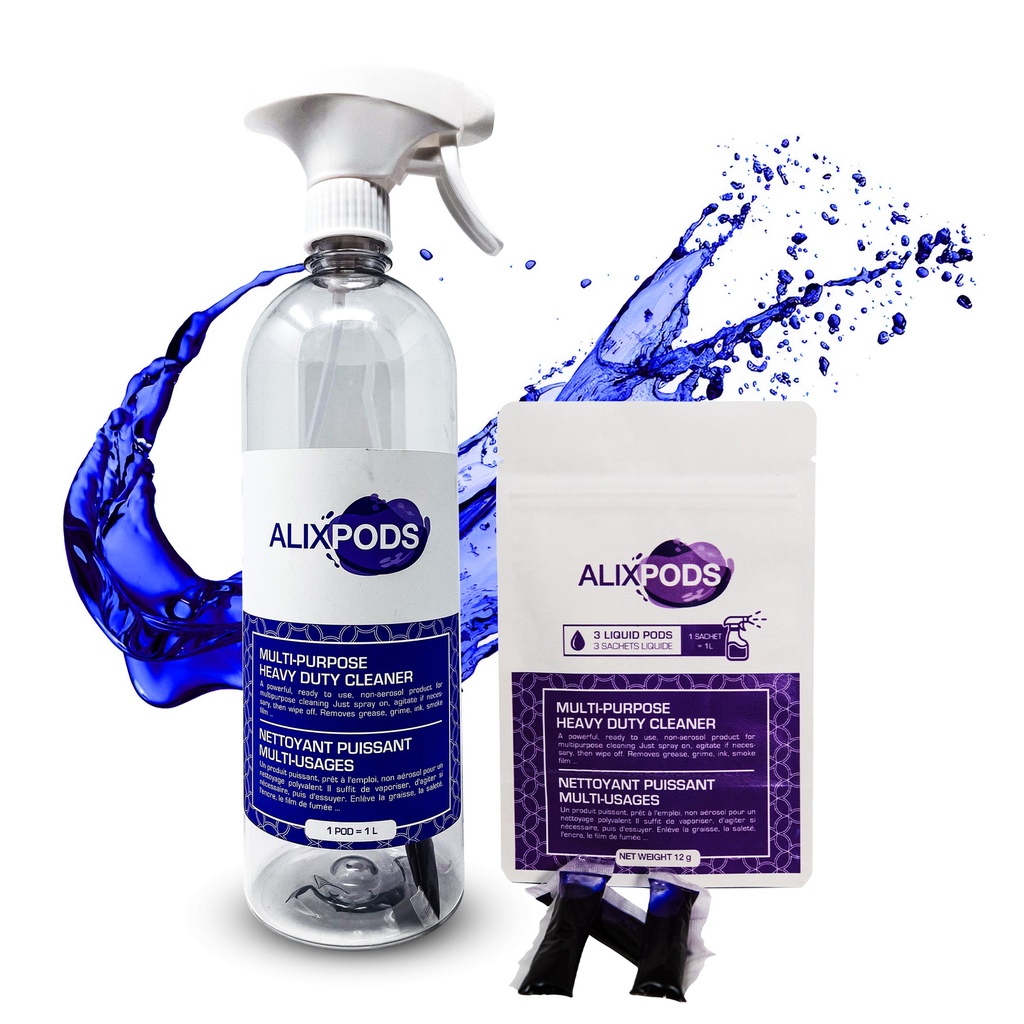 AlixPods Paquet Kit de Démarrage Nettoyant Polyvalent Ultra Puissant
