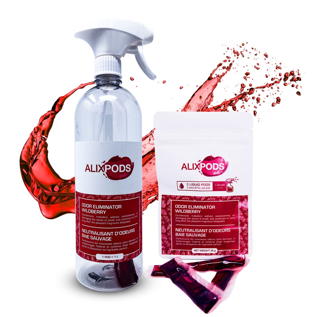 AlixPods Paquet Kit de Démarrage Neutralisant d'Odeurs Baies Sauvages