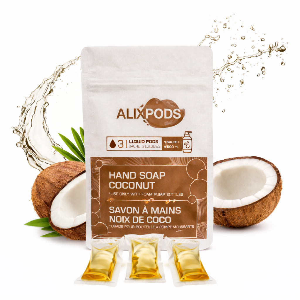 AlixPods Savon à Mains Noix de Coco - 3 Capsules