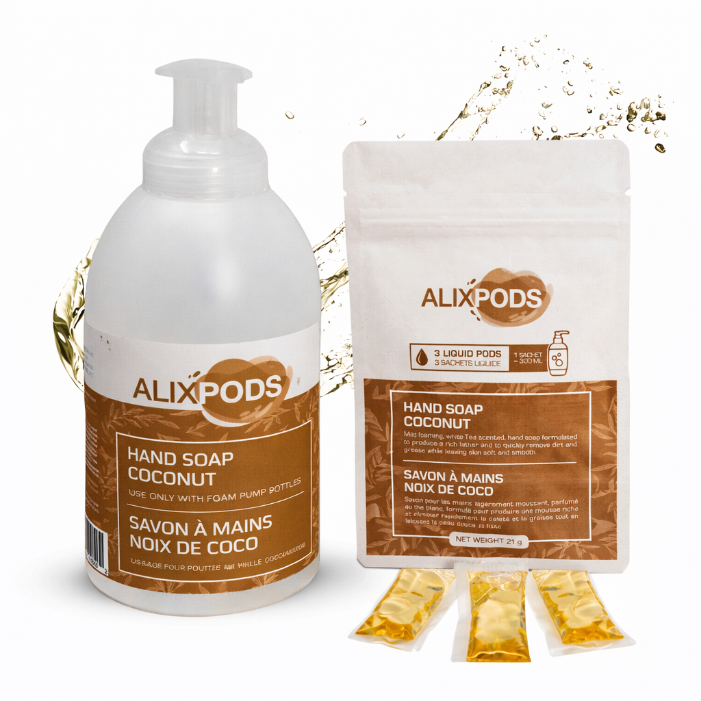 AlixPods Paquet Kit de Démarrage Savon à Mains Noix de Coco